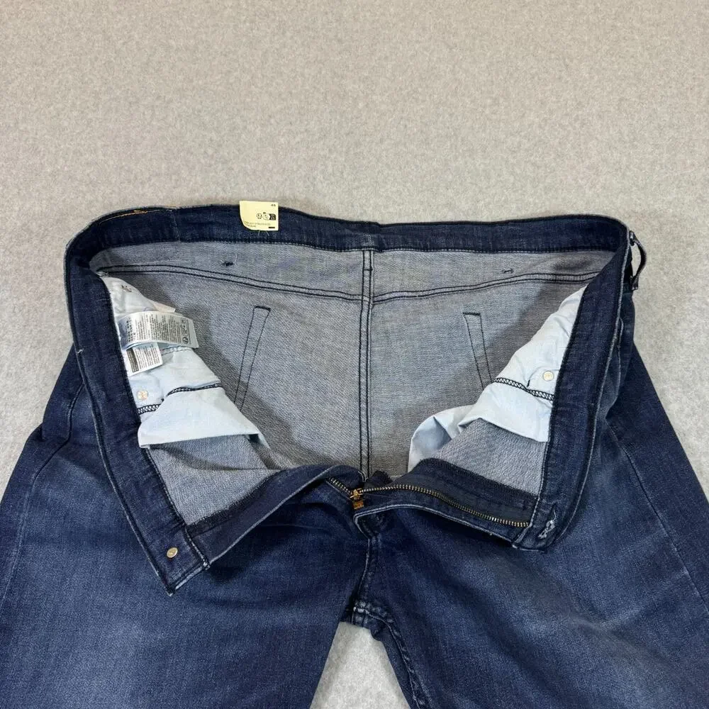 Levi's 511 Slim Stretch Denim Shorts Dark Blue Raw Hem Men's 46 ** READ **